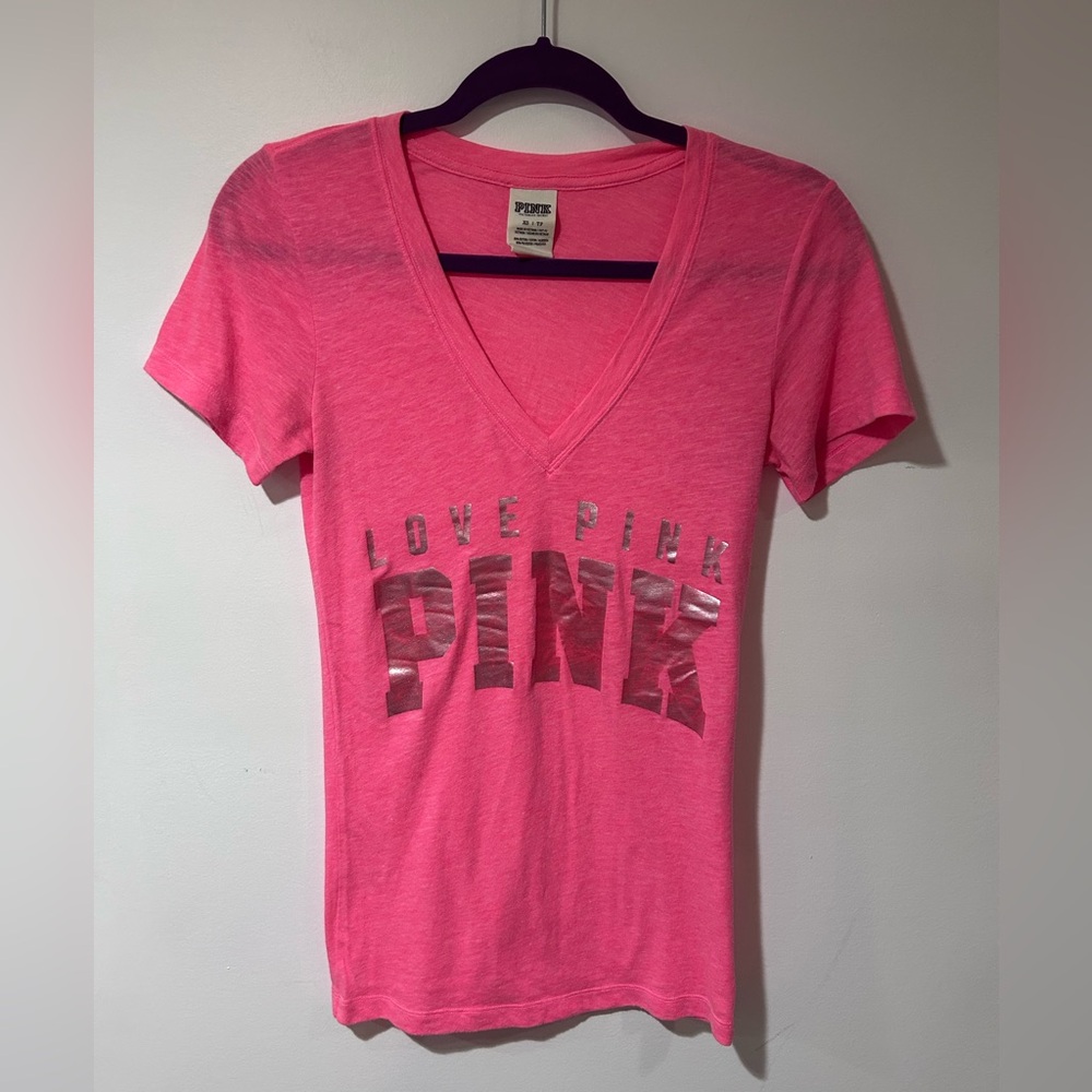 PINK Victoria's Secret Bright Pink Tee